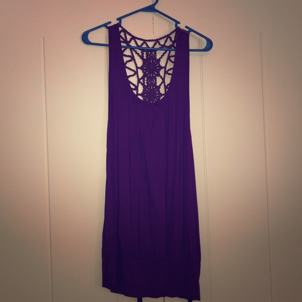 Purple cover up dress